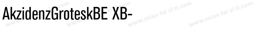 AkzidenzGroteskBE XB字体转换